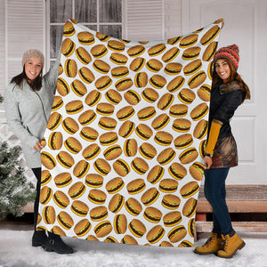 Hamburger Pattern Print Design 03 Premium Blanket