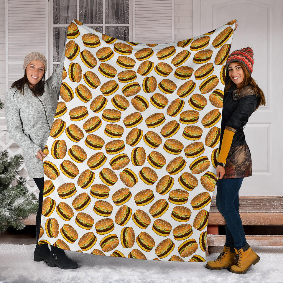 Hamburger Pattern Print Design 03 Premium Blanket