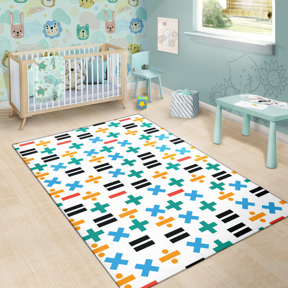 Math Pattern Print Design 05 Area Rug