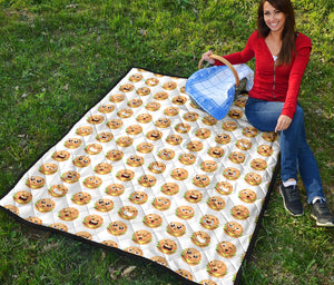 Hamburger Pattern Print Design 04 Premium Quilt
