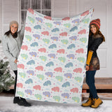 Hippopotamus Pattern Print Design 03 Premium Blanket
