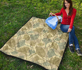 Ginkgo Leaves Design Pattern Premium Quilt
