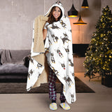 Chihuahua Dog Pattern Hooded Blanket