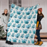 Coral Reef Pattern Print Design 04 Premium Blanket