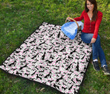 Greyhound Pattern Print Design 02 Premium Quilt
