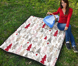 Cute Christmas Tree Pattern Premium Quilt