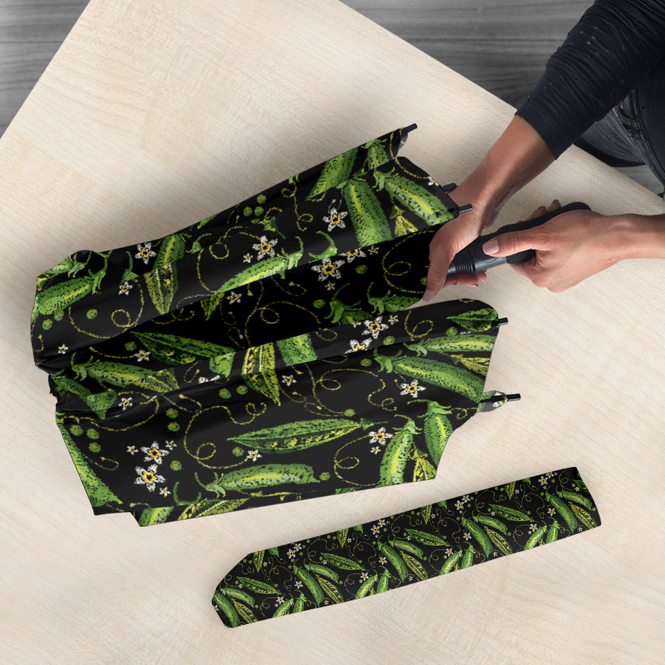Green Peas Pattern Print Design 02 Umbrella