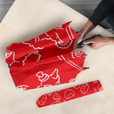 Sushi Pattern Red Background Umbrella