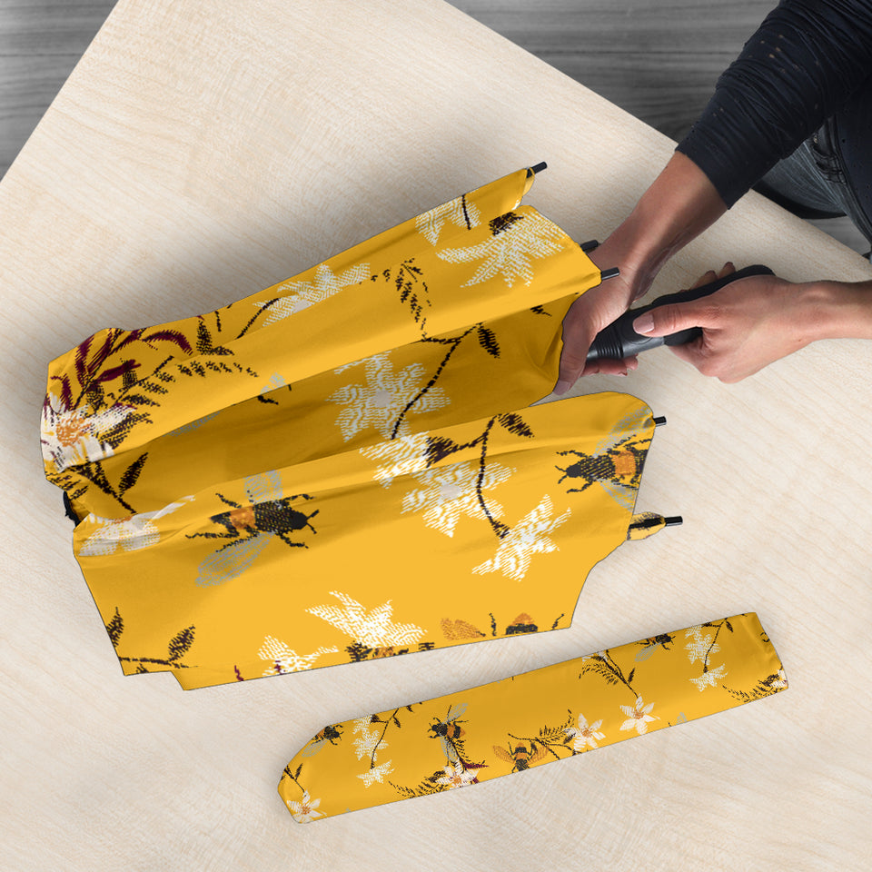 Bee Flower Pattern Umbrella