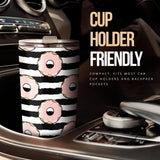 Donuts Pink Icing Striped Pattern Tumbler
