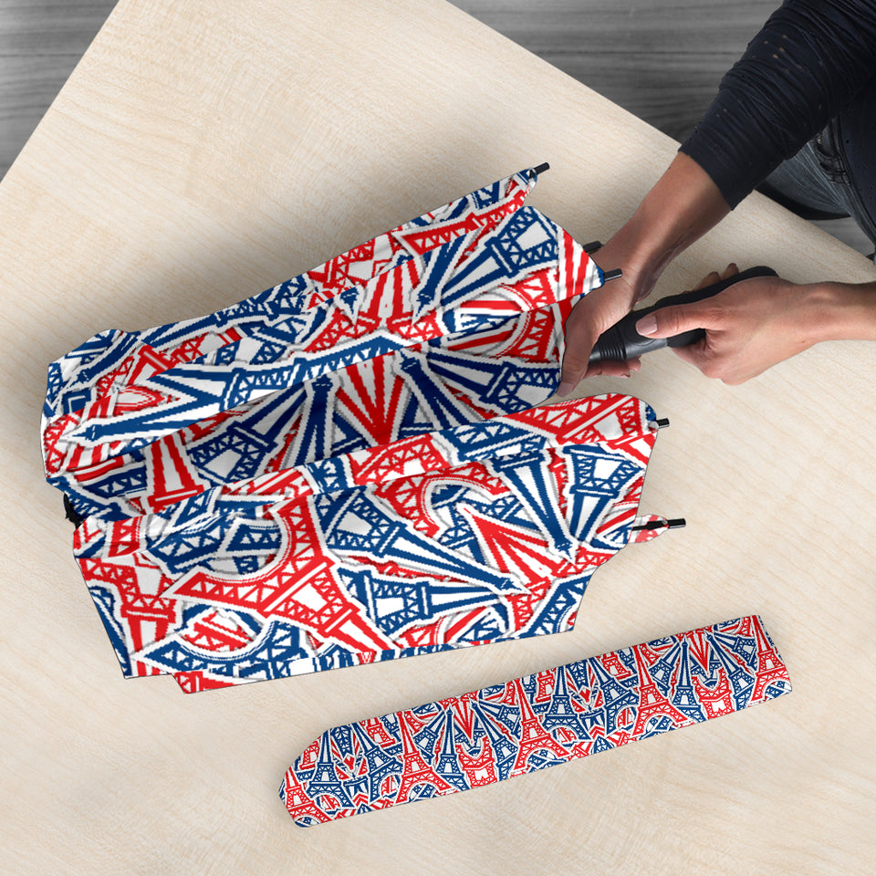 Eiffel Tower Pattern Print Design 02 Umbrella