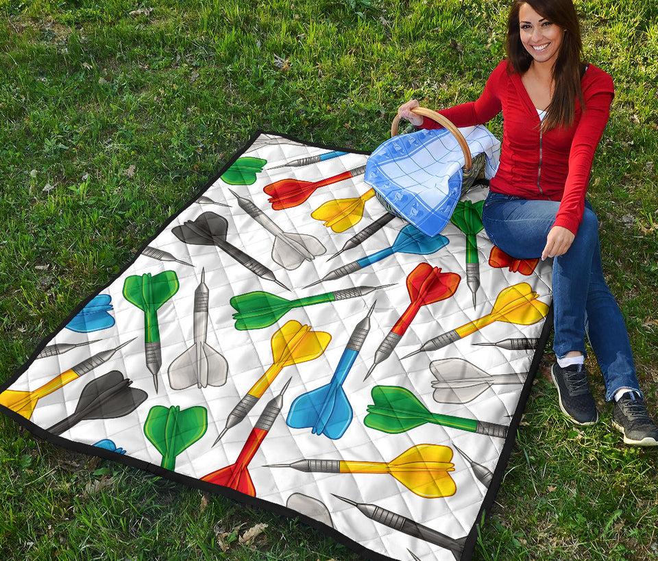 Darts Pattern Print Design 03 Premium Quilt
