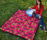 Alien Pattern Print Design 03 Premium Quilt