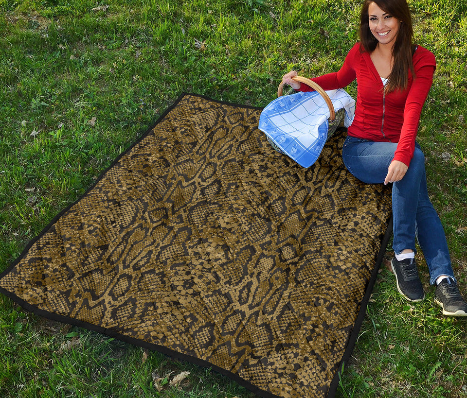 Snake Skin Pattern Premium Quilt