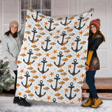 Clown Fish Pattern Print Design 02 Premium Blanket
