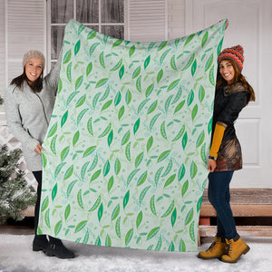 Green Peas Pattern Print Design 01 Premium Blanket