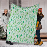 Green Peas Pattern Print Design 01 Premium Blanket