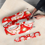 Cute Maneki Neko Cat Red Background Umbrella