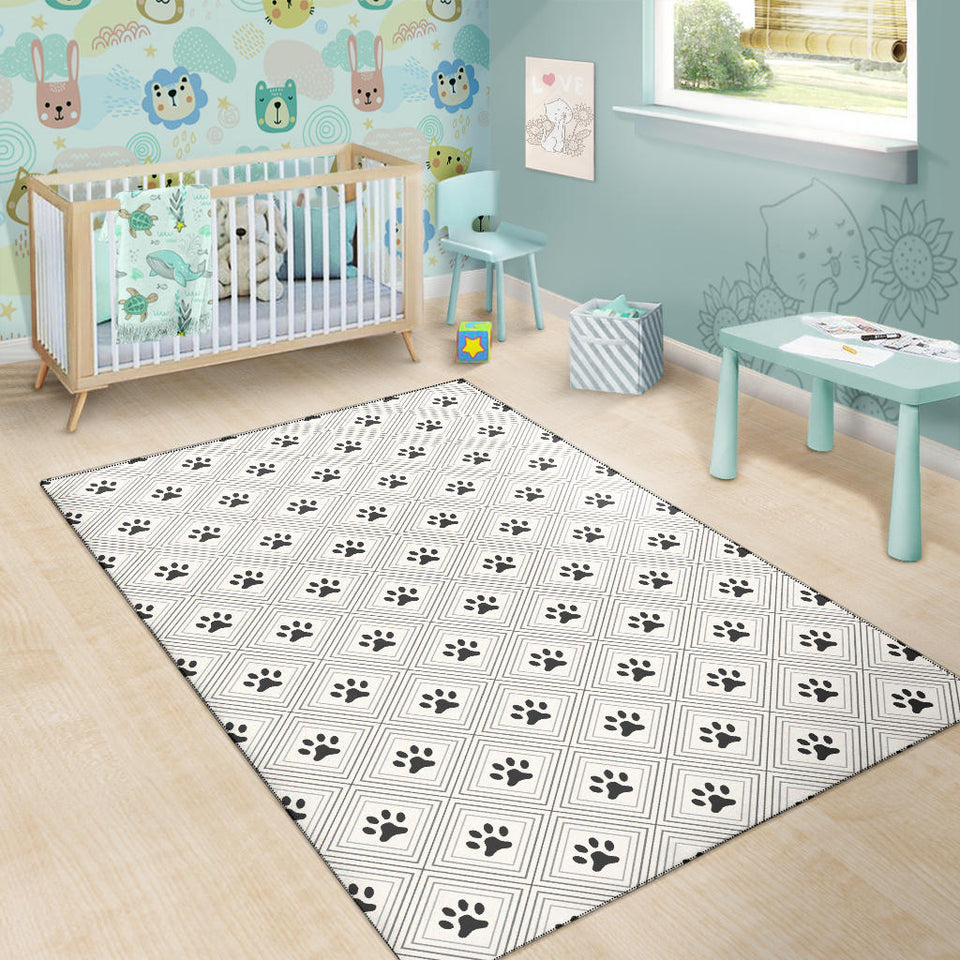 Dog Paws Pattern Print Design 03 Area Rug