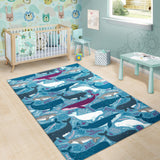 Whale Design Pattern Area Rug