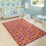 Gear Pattern Print Design 04 Area Rug