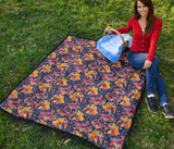 Goldfish Pattern Print Design 05 Premium Quilt