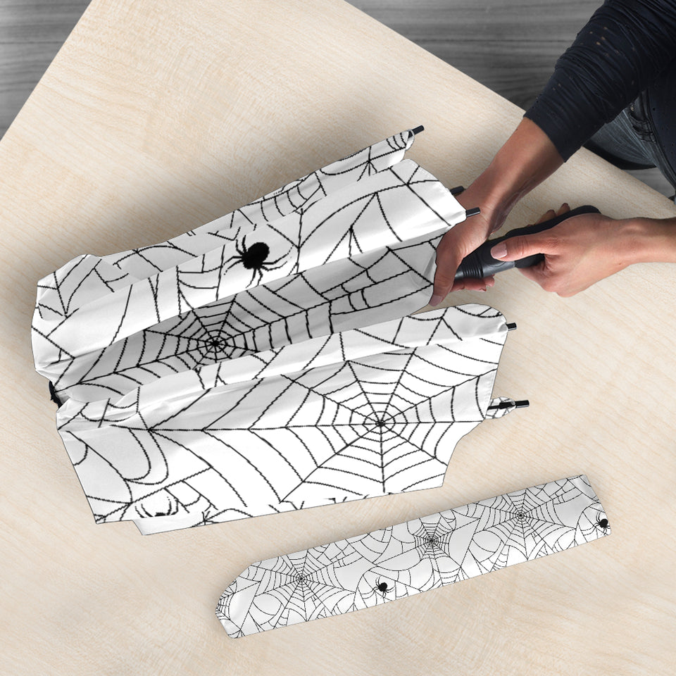 Spider Web Cobweb Pattern White Background Umbrella