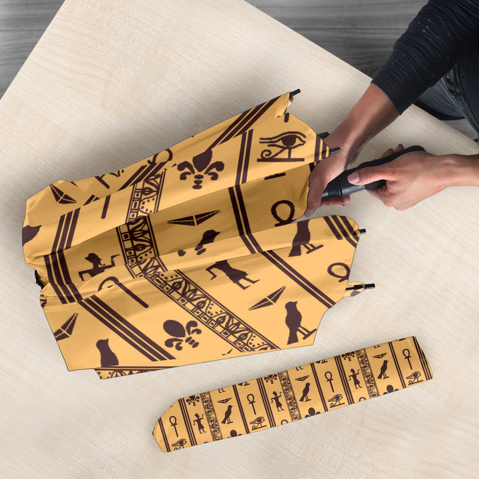 Egypt Hieroglyphics Pattern Print Design 02 Umbrella