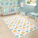 Colorful Onions White Background Area Rug