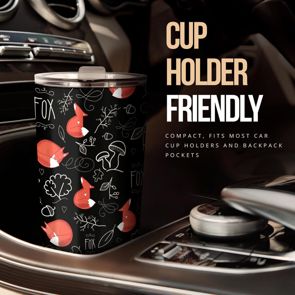 Fox Sleeping Fox Pattern Tumbler