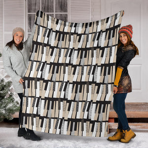 Piano Pattern Print Design 04 Premium Blanket