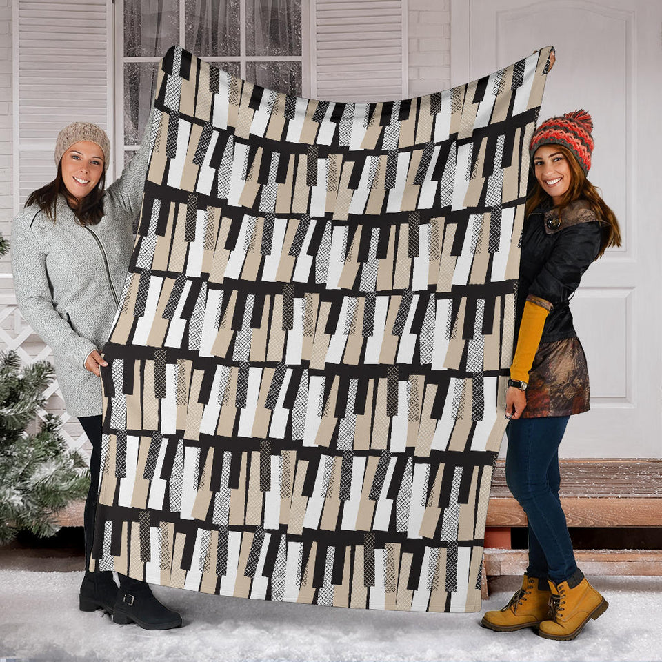 Piano Pattern Print Design 04 Premium Blanket