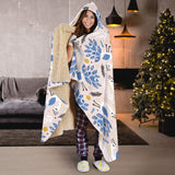 Cute Peacock Pattern Hooded Blanket