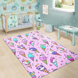 Cute Ice Cream Cone Animal Pattern Area Rug