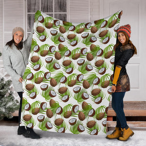 Coconut Pattern Print Design 04 Premium Blanket