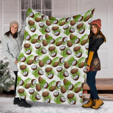 Coconut Pattern Print Design 04 Premium Blanket