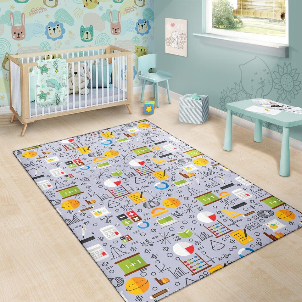 Math Pattern Print Design 04 Area Rug