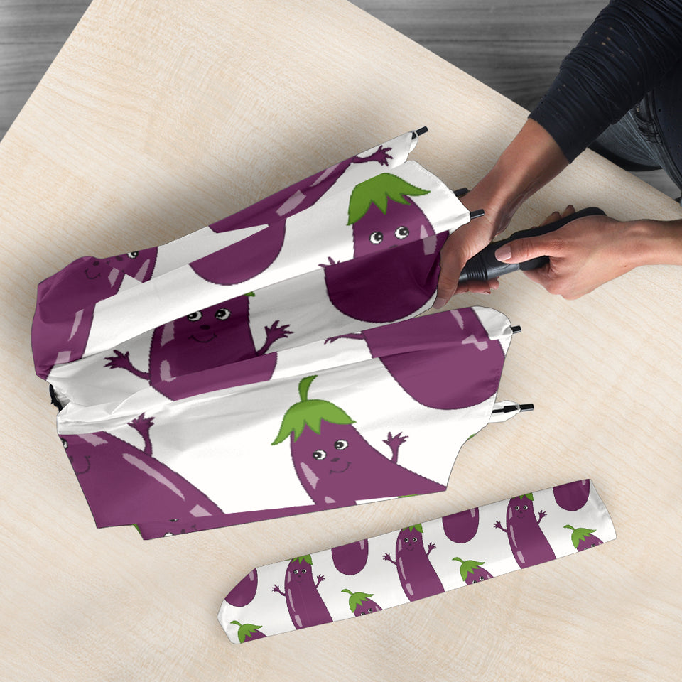 Eggplant Pattern Print Design 01 Umbrella