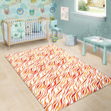 Fire Flame Watercolor Pattern Area Rug