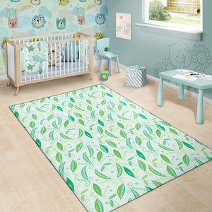 Green Peas Pattern Print Design 01 Area Rug