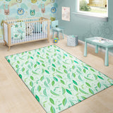 Green Peas Pattern Print Design 01 Area Rug