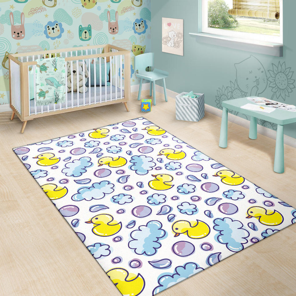 Duck Toy Pattern Print Design 01 Area Rug