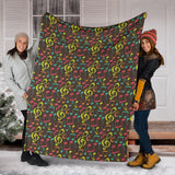 Music Notes Pattern Print Design 05 Premium Blanket