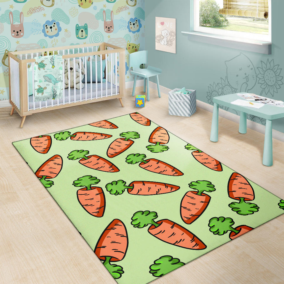 Carrot Pattern Print Design 05 Area Rug