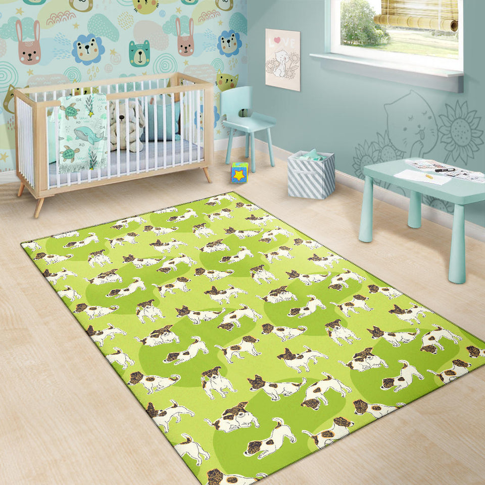 Jack Russel Pattern Print Design 01 Area Rug