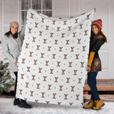 Greyhound Pattern Print Design 05 Premium Blanket