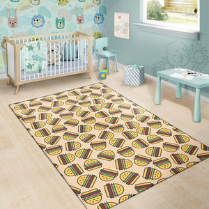 Hamburger Pattern Print Design 01 Area Rug