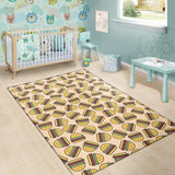 Hamburger Pattern Print Design 01 Area Rug