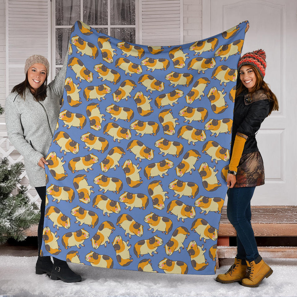 Guinea Pig Pattern Print Design 02 Premium Blanket