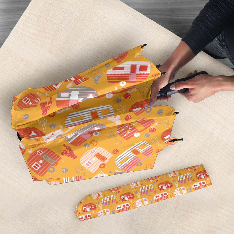 Camper Van Pattern Print Design 04 Umbrella